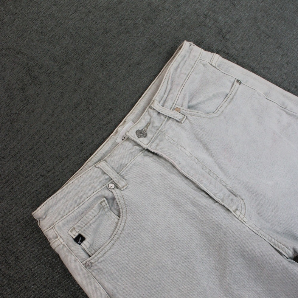 Kancan High Waisted Mom Jeans Light Gray Wash KC7441GR Size 9/28